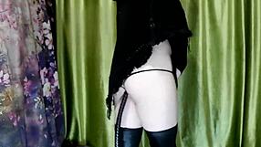 cute demon boy performs a trick for the girls.