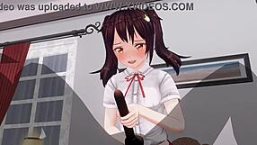 Sister teases anal while edging handjob in uncensored anime