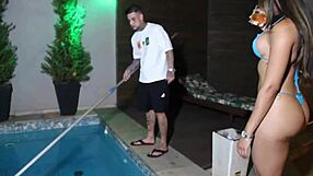 I Cleaned The Boss's Pool And Ended Up Fucking Her In Lingerie Part 1