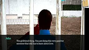 3D animated video of an anime-style redhead in an adult visual novel