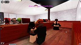 Cheating Roblox girl sneaks off to ride a massive black cock