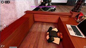 Cheating Roblox girl sneaks off to ride a massive black cock