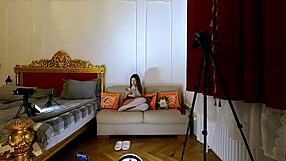 she teases big cock guy with socks and mini skirt