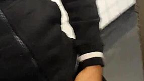 Naughtiness In Gym Bathroom Adrenaline High With Guys - Full Sheer!