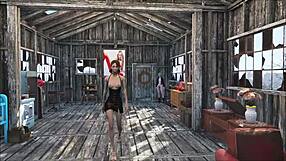 Fallout 4 character relaxing at home