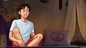 In summertime saga 89, the small-titted character engages in erotic ass play