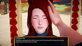 My New Family 431: Teen with Big Ass and Small Tits Plays Game