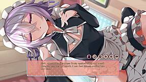Hentai with a shemale character named Nanase giving a handjob