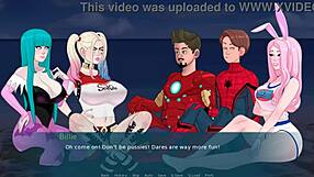 Big tits and a big cock in a naughty game