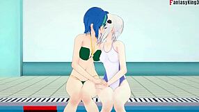 Akeno Demands Intense Sex In The Public Pool