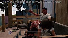 Jack and Emma receive spanking in paradise hentai