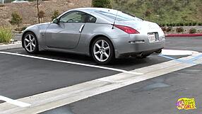 Virtual Lesbians Eat Pussy And Fuck Using A Dildo On A White Leather Sofa With Blonde Ass Tattoo