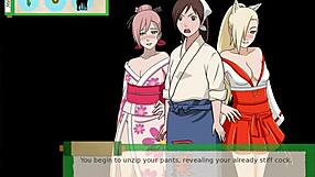 Big-boobed ninja trio gets hardcore fucked in Jikage 2