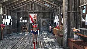 Fallout 4 character relaxing at home