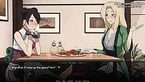 Tsunade and Tenten's big-boobed threesome in Naruto hentai game