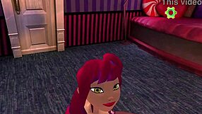 Hot animated fuck during sex game with big titties cutie in 3d cartoon porn.