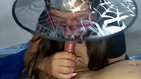 Bruja mamadora de verga! Big tits blonde latina sucks with orgasm