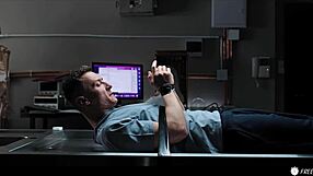 stunning blonde doctor gets used hard, begging for cock in a frozen time creampie