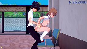 Mikoto Misaka, Kuroko Shirai, Kazari Uiharu, Toma Kamijo in wild railgun hentai sex