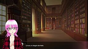 lin the ice dragon girl poses in front of mirror 05