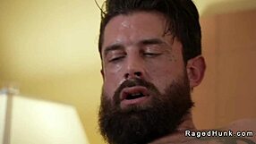 interracial gay anal sex between two muscular pilots in a hotel room