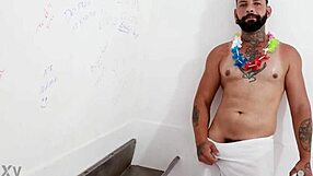 Gay Guy Sucking Big Cock In Bathroom Shower Scene