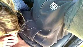 Amateur couple enjoys outdoor intimacy in Las Vegas on a windy day