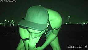 Axel Abysse, Sex-Crazed Insomniac, Engages In Infrared Ass Play Outdoors