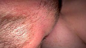 Redhead gets her puffy pussy licked and rubbed to orgasm