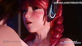 Cute VA Romantic Washroom Sex Scene in 3D Hentai Cartoon AI Upscaled