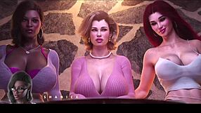 3D animated stepmoms and aunties in hot interracial action
