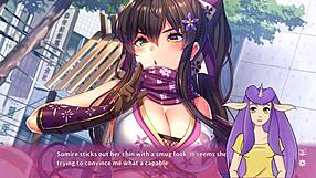 Ninja-themed anime porn with big-boobed Asian heroine