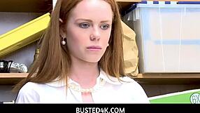 beautiful redhead ella hughes detained for shoplifting suspicion