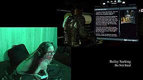 Commented gameplay of Naked deadspace play through part 8 with BBW brunette