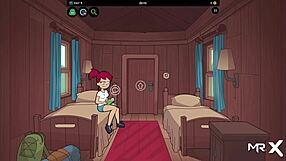 in camppinewood, the character licks big ass in this anime hentai masturbation scene, doing cunnilingus episode 1 5.