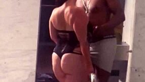 Plump beauty bent over for big black cock