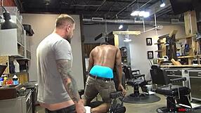 i am rocco steele engaging in bareback activity with romance in the barbershop