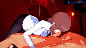 makima and power in intense hentai sex with old man