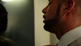 Muscular boss oversees employee in close-up full movie