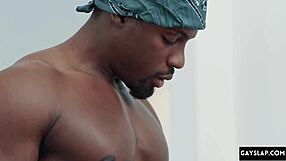 Big black cock in gay interracial scene with a happy ending