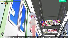 Hentai game features train and elevator scenes with squirting and blowjobs
