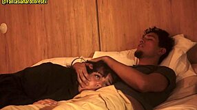 My hermanastra swallows my pene after movie, nearly caught