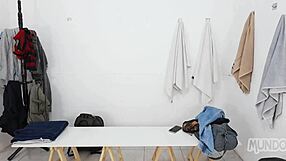 gay 3some bareback in locker room