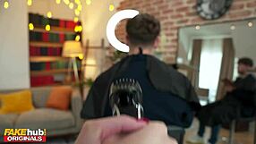 Fakehub Trainee Brunette Tries Cutting Hair Herself