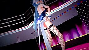 Genshin characters come alive in wild 3D hentai MMD scenes.