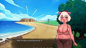 Beach Fun Turns Into Threesome In Hentai Game