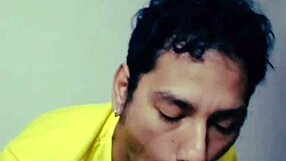 enjoying the delicious hairy macho cock with intense blowjobs