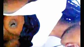 Skinny ebony teen gives quick blowjob 😏