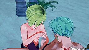 Gay One Piece Zoro and Sanji in beach hentai adventure