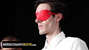 The superior says, 'Take my big cock, submissive twink'